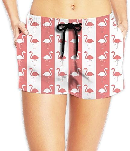 Victoria III Flamingo Birds Women's Quick Dry Boardshorts Swimming Trunks Beach Shorts