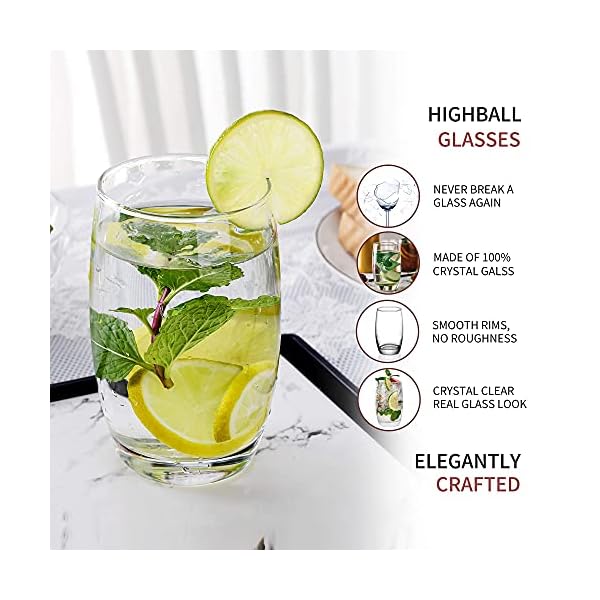 Amisglass-Highball-Glasses-Pack-of-6-Glassware-Tondo-with-Heavy-Base-Lead-Free-Water-Juice-Drinking-Glasses-39cl-Tableware-Glass-Perfect-for-Home-Restaurants-and-Parties Amisglass Highball Glasses Pack of 6, Glassware Tondo with Heavy Base, Lead-Free, Water Juice Drinking Glasses 40cl…
