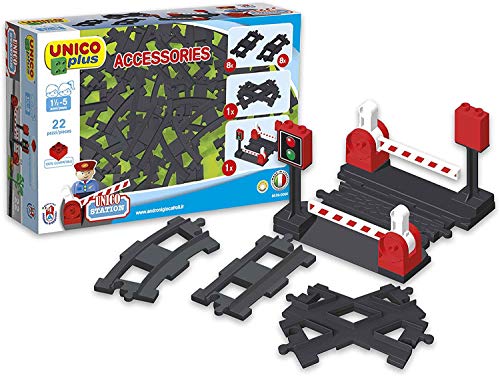 Unico Plus Eisenbahn Bahnübergang 25 Schienen Zubehör Zug – Bild 2