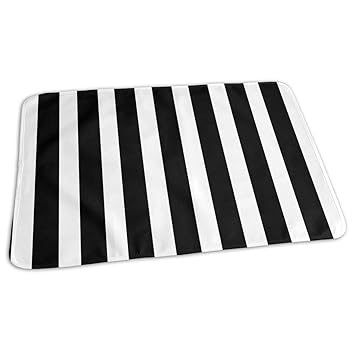 black and white changing mat