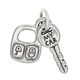 Sterling Silver Oxidized Car Key with Remote