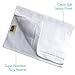 Monogrammed Towels Fingertip, Personalized Gift, 11 x 18 Inches - Set of 4- Silver Embroidered Towel - Extra Absorbent 100% Cotton- Soft Velour Finish - For Bathroom/ Kitchen/ Spa- Initial R (White)