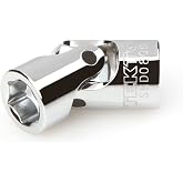 TEKTON 1/4 Inch Drive x 5/16 Inch Universal Joint Socket | SHD08008 | Shallow, 6-Point, Hand Drive, Chrome Finish