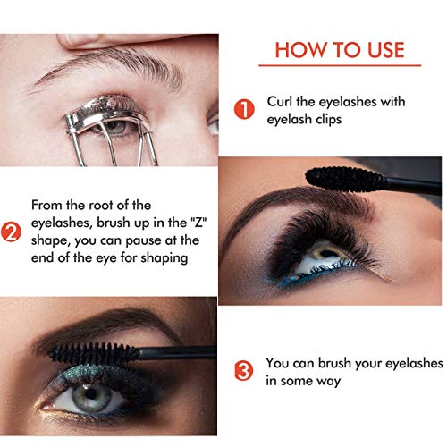 4d Silk Fiber Lash Mascara,Fiber Mascara,Waterproof Lengthening Mascara,Natural Thick Thickening,Long Lasting Charming Eye Makeup,Black - Thumbnail 4