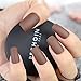 Coolnail Matte Coffee Brown Square Head False Nails Middle-long Full Cover Chocolate Fake Nail Acrylic Nail Tips Finger Art