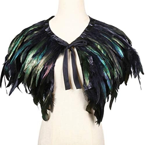 Feather Shawl Cape for Costume