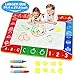 Water Doodle Mat - Large (39.4 x 27.5in) Aqua Magic Mat Kids Water Drawing Painting Pad with Water Pens & Stamps - Educational Toy&Toddler Gift for Girl Boy Age 1 2 3 4 5 6 7 8 9 10 11 12 Year Old
