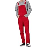 LONGBIDA Men's Denim Bib Overalls Relaxed Fit Fashion Jean Jumpsuit
