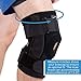 Dynamic Gear Open Patella Stabilizing Knee Brace with Dual Aluminum Stability Hinges - Padded Neoprene Adjustable Compression Knee Support Brace for Meniscus Tear, ACL, Strains, Knee Pain, Arthritis
