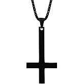 HAQUIL Stainelss Steel Simple Cross Necklace, Box Chain, Cross Jewelry Gift for Men and Women