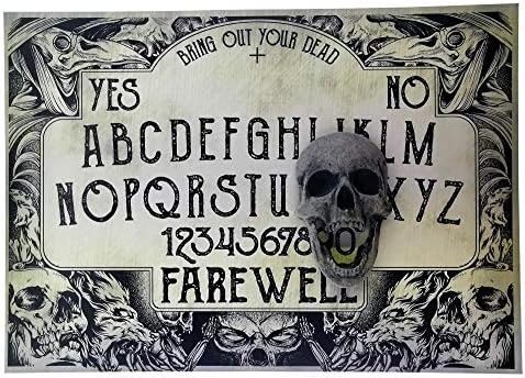 Hand Finished A4 Sized Wooden Plague Talking Board Set Complete with Screaming Skull Planchette, Classic Ouija Style Board, Bring Out Your Dead