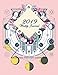 2019 Weekly Journal: Pink Flower Cover, Weekly View Planners, 12 Months Calendar, schedule planner,1 by 