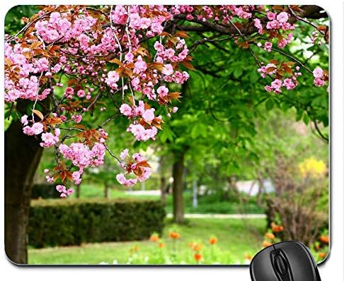 Sakura Bloom Spring Park Customized Mouse Pad Rectangle Mouse Pad Gaming Mouse mat