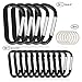 15PCS Carabiner Caribeaner Clip,5 X 3 Large + 10 X 2.4 Small with 15PCS Keyrings Aluminum Hook Bulk Pack for Keychain Home RV Outdoor Backpack(Not for Heavy Duty Climbing) …