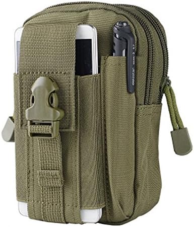 5.5/6 inch Cell phone Molle Tactical Waterproof Men Oxford Waist Bag Outdoor Sports (army green)