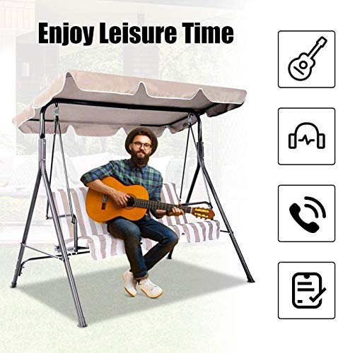 SXMY Ersatzdach Ersatz Bezug Sonnendach Schaukel Dach Ersatzdach Gartenschaukel Innenhof Schaukel Deckenabdeckung – Bild 3