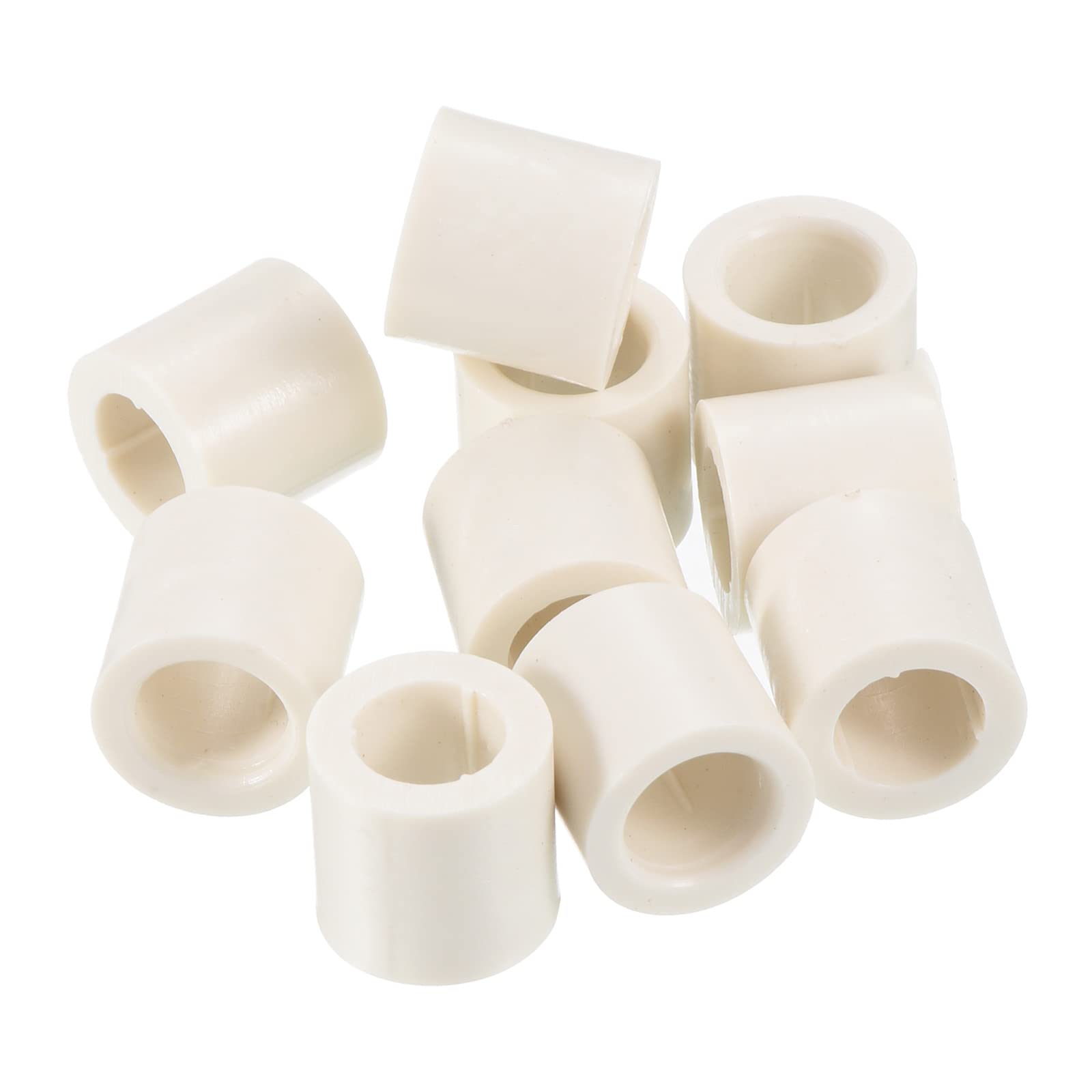 PATIKIL 13x12.5mm Pool Cue Ferrules, 10 Pack Billiard Cue Ferrules Slip on Snooker Pool Stick Tips Replacement Accessories, White