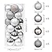 Sea Team 30ct Christmas Ball Ornaments Shatterproof Christmas Tree Baubles Decorations with Tied Strings for Holiday Wedding Party Decor, Glitters-free Easy to Clean, 2.36