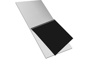 CKVIHAV 430 Stainless Steel Sheet Metal 6" x 12" x 1/8" (3.40MM) Inch Metal Plates for Magnetic Mount Board Wall 10GA 430 Stainless Steel Shim Stock Plates Metal Sheets for Crafting, Kitchen, Office