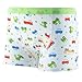 DOURA Boy's Comfortable Cotton Short Boxer Briefs Toddler Underwear 5 Pack (XL 5-8 Year Old)