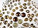 400 Pcs of Assorted Gold Brown Pearl Finish, Iridescent Flat Back Tear Drop Beads Cabochons Assorted Sizes 4mm-18mm
