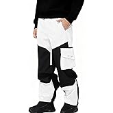 YEEFINE Men's Snow Ski Pants Insulated Womens Cargo Snowboard Pants Baggy Waterproof Winter Outdoor