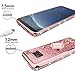 Silverback Case Compatible with Samsung Galaxy S8, Girls Women Moving Liquid Holographic Sparkle Glitter Case with Kickstand, Bling Bumper W/Ring Stand Slim for Samsung Galaxy S8 -RD