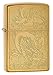Zippo Lighter: Dragon, Engraved - Brushed Brass 79464