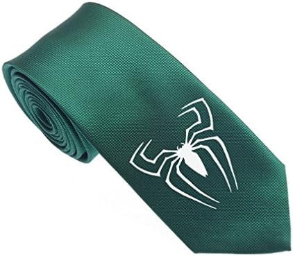 Uyoung Cool Spiderman Logo Multi-colored Men's Woven 2.5" Skinny Tie