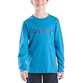 Carhartt Kid's CA6750 Long-Sleeve Logo T-Shirt - Boys 4 Child Deep Water