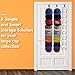 B. SHINE Cap Rack Hat Organizer – 8 Rings Hanging Caps Organizer, Hats Scarfs Rack, Multifunctional Door/Wall/Closet Mounted Racks, Black