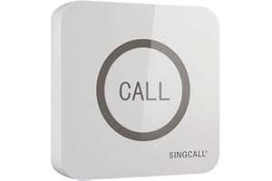 SINGCALL Home Caring System Hotel Calling System,Big Touching Button Convenient Waterproof, 1-Button Pager APE520 (Can't Be Used Alone)