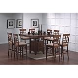 Amazon.com - 9pcs Counter Height Dining Table with Lazy Susan &amp; 8