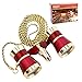 HQRP Theater Binoculars Burgundy w/Crystal Clear Optic (CCO) with Red Reading Light, Gold Trim, w/Necklace Chain