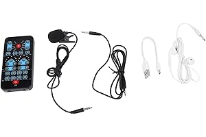 JIAWU Voice Changer, Handheld Microphone Voice Changer Disguiser, Portable Mini Voice Changer Device Sound Effects Machine with 8 Sound Effects, Mixer Board for Gaming Recording Live Streaming