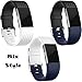 Wepro Replacement Bands for Fitbit Charge 2 HR , 3-Pack Fitbit Charge2 Wristbands, Small, Black, Blue, White