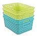 Kekow Plastic Storage Baskets for Bathroom, Beauty and Closets Organization, 6-Pack