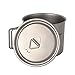 Ti artisan Titanium Mugs 550ml Titanium Pot Folded Handle Portable Cup