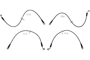 TRQ Front and Rear Performance Brake Hose Set Compatible with 2003-2011 Honda Element