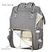 Land diaper bag multi-function waterproof travel backpack nappy bags insulated compartment pockets wipes pocket (Gray)