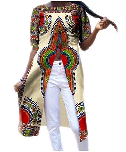Aprilley Women's Casual Individual Dashiki Trible Stylish Silt Dress