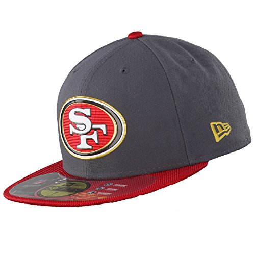 New Era NFL Hat San Francisco 49ers on Field Gold Collection Football Black with Gold Cap (7 1/8)