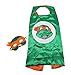 Kids Capes Superhero and Princess Cape and Mask Sets, Great For Dressing Up With Costumes & Playing (Ninja Turtles - Orange - Michaelangelo)