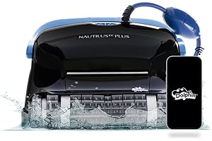 Dolphin Nautilus CC Plus Wi-Fi Automatic Robotic Pool Vacuum Cleaner, Always Cleaning, Never Charging, with Wall Climbing Scrubber Brush, Ideal for In-Ground Pools up to 40 FT in Length