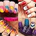 BTArtbox 12 Packs Over 36 Different Designs Tip Guide Nail Vinyl Self-adhesive Nail Stencil Sticker Easy Nail Art Set for Finger or Toe