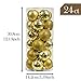 Valery Madelyn 24ct 60mm Sparkling Gold Christmas Ball Ornaments Decor, Shatterproof Christmas Tree Ornaments for Xmas Decoration