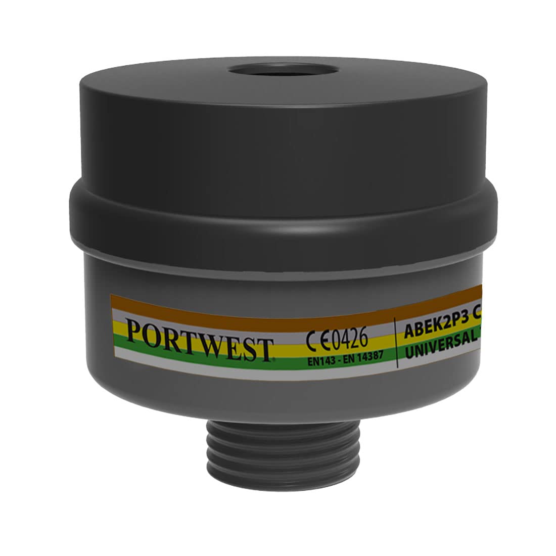 Portwest ABEK2P3 Combination Filter Universal Tread, Color: Black, Size:, P976BKR