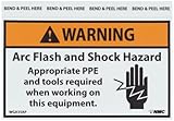 NMC WGA35AP Arc Flash Label, Legend 