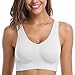 MIRITY Padded Sports Bras for Women Freedom Seamless Spandex Yoga Bra Color Black Grey White Size 2XL