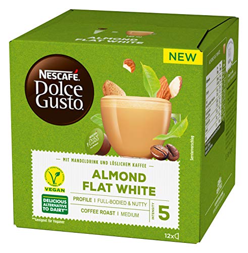 NESCAFÉ Dolce Gusto Almond Flat White, 36 Kaffeekapseln (vegan, mit Mandeldrink), 3er Pack (3 x 12 Kapseln) – Bild 3